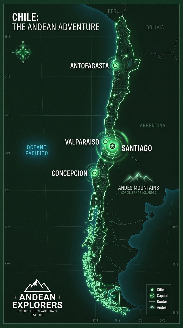 Mapa de cobertura 5G en Chile
